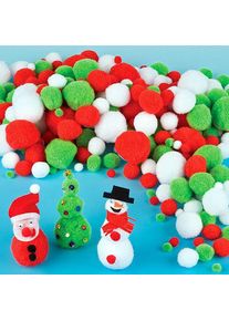 Christmas Pom Poms Value Pack (Pack of 210) Christmas Craft Supplies