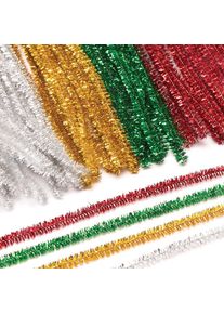 Christmas Tinsel Pipe Cleaners (Pack of 72) Christmas Craft Supplies