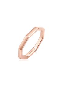 Elli Silberring &raquo;Ring Pinky Ring Achteckform Mini Ring 925 Silber&laquo; rosa, Gr&ouml;&szlig;e 48