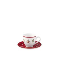 Villeroy & Boch Villeroy & Boch Tasse &raquo;Espressotasse mit Untertasse Toy's Delight 70 ml 2er Set rot&laquo; Mikrowellengeeignet