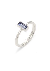 Elli Silberring &raquo;Ring Blau Baguette 925 Sterling Silber, mit Kristallen von Swarovski &laquo; silberfarben, Gr&ouml;&szlig;e 52