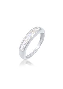 Elli Silberring &raquo;Ring Zirkonia Funkelnd Rechteck 925 Silber&laquo; silberfarben, Gr&ouml;&szlig;e 58