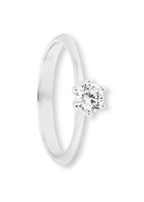 ONE ELEMENT Goldring &raquo;Zirkonia Ring aus 333 Wei&szlig;gold&laquo; silberfarben, Gr&ouml;&szlig;e 57