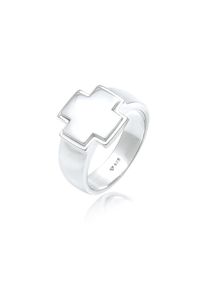 Kuzzoi Silberring &raquo;Ring Herren Siegelring Bandring Kreuz 925 Silber&laquo; silberfarben, Gr&ouml;&szlig;e 62