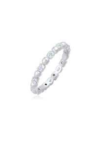 Elli Silberring &raquo;Ring Bandring Kugel Zirkonia Viereck 925 Silber&laquo; silberfarben, Gr&ouml;&szlig;e 56