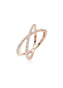 Elli Silberring &raquo;Ring Silberring Kreuz mit Zirkonia 925 Silber&laquo; rosa, Gr&ouml;&szlig;e 54