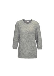 GOLDNER Rundhalspullover &raquo;Kurzgr&ouml;&szlig;e Pullover mit sch&ouml;nem Ajourmuster&laquo; gr&uuml;n, Gr&ouml;&szlig;e 22