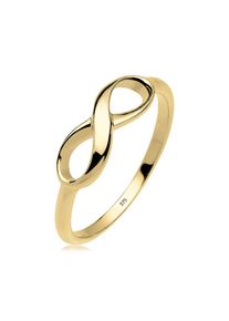 Elli Premium Silberring &raquo;Ring Infinity 375 Gelbgold&laquo; goldfarben, Gr&ouml;&szlig;e 56