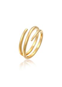Elli Silberring &raquo;Ring Wickelring Statement Filigran 925 Silber&laquo; goldfarben, Gr&ouml;&szlig;e 46