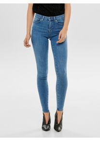 Skinny-fit-Jeans Only "ONLPOWER &ndash; Skinny-Jeans mit Push-up-Effekt und High Waist", Damen, Gr. M (38), L&auml;nge 30, blau (light blau denim), Denim/Jeans, Obermaterial: 92% Baumwolle, 6% Polyester, 2% Elasthan, skinny fit, Jeans Skinny-fit-Jeans, skinny fit, modisch, Denim, Baumwollmischung
