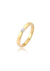 Elli DIAMONDS Diamantring &raquo;Ring Verlobungsring Diamant (0.06 ct.) 925 Silber&laquo; goldfarben, Gr&ouml;&szlig;e 56