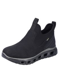 Schlupfboots RIEKER SPORT, Damen, Gr. 41, schwarz, Lederimitat, Textil, Schuhe Schlupfboots, High-Top-Sneaker, Schlupfboots mit elastischem Schaft