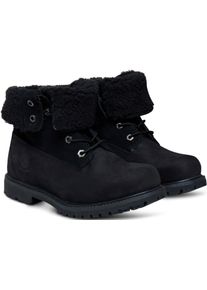 Winterboots Timberland "Timberland AUTHENTICMID WARM LINED WATERPROOF BOOT", Damen, Gr. 40, schwarz (schwarz, nubuck), Leder, Schuhe Winterboots, Snowboots, Winterstiefel, Winterschuhe, wasserdicht und gef&uuml;ttert