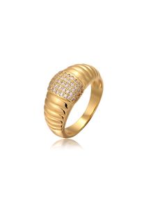 Elli Silberring &raquo;Ring Zirkonia Statement Goldfarben&laquo; goldfarben, Gr&ouml;&szlig;e 54