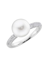 Giorgio Martello MILANO Perlenring &raquo;Ring mit Muschelkern-Perle und Zirkonia, Silber 925&laquo; silberfarben, Gr&ouml;&szlig;e 60