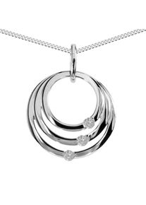 OSTSEE-SCHMUCK Kette mit Anh&auml;nger &raquo;- Ruby - Silber 925/000 - Zirkonia&laquo; silberfarben, Gr&ouml;&szlig;e 45