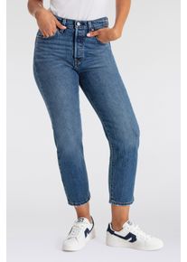 Levi's 7/8-Jeans LEVI'S "501 Crop", Damen, Gr. 28, L&auml;nge 26, blau (erin can't wait stretch), Denim/Jeans, Obermaterial: 99% Baumwolle, 1% Elasthan, figurbetont 7/8-L&auml;nge, Jeans 7/8-Jeans, 501 Collection, 5-Pocket-Style