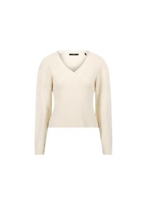 Zero Rundhalspullover &raquo;Pullover mit Perlen&laquo; beige, Gr&ouml;&szlig;e 36