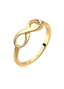 Elli Silberring &raquo;Ring Basic Infinity Unendlichkeit Zeichen 925 Silber&laquo; goldfarben, Gr&ouml;&szlig;e 58