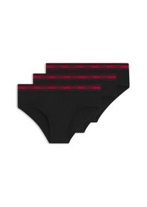 Slip HUGO UNDERWEAR "HIPBR TRIPLET PLANET", Herren, Gr. XXL (56), schwarz (schwarz 002), Jersey, Obermaterial: 95% Baumwolle, 5% Elasthan, Unterhosen Slip, aus Stretch-Baumwolle, mit Logo-Streifen am Bund