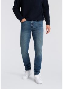 Tapered-fit-Jeans BOSS Orange "ONYX", Herren, Gr. 33, L&auml;nge 34, blau (medium blau427), Denim/Jeans, Obermaterial: 98% Baumwolle, 2% Elasthan, unifarben, gerade, unten schmal lang, Jeans Tapered-fit-Jeans, in 5-Pocket-Form, komfortabler Stretch-Denim