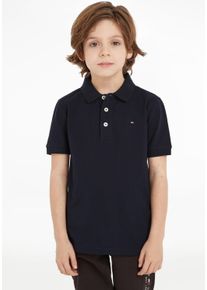 Poloshirt Tommy Hilfiger "BOYS TOMMY POLO", Jungen, Gr. 14/164, blau (marine), Piqu&eacute;, Obermaterial: 96% Baumwolle, 4% Elasthan, Basic schmal, Rundhals, Rippb&uuml;ndchen, Shirts Poloshirt, f&uuml;r Jungen
