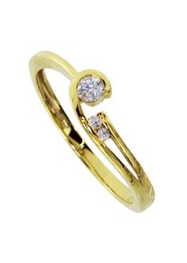 Fingerring OSTSEE-SCHMUCK "- Liva - Gold 333/000 - Zirkonia" Gr. 60, gold (gold 333, goldfarben, gelb), Fingerringe, Damen, 60, Fingerring