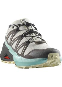 Trailrunningschuh Salomon "SPEEDCROSS PEAK W", Damen, Gr. 39, blau (icicle, castlerock, aruba blau), Synthetik, Textil, Schuhe Trailrunningschuh, wasserdicht