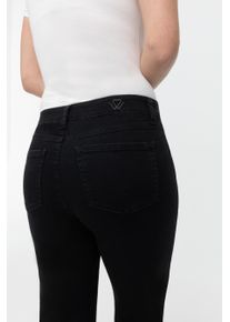 5-Pocket-Jeans WONDERJEANS "Relaxed Straight", Damen, Gr. 44, L&auml;nge 32, schwarz rinse, Denim/Jeans, Obermaterial: 87% Baumwolle, 10% Polyester, 3% Elasthan, straight fit, Jeans 5-Pocket-Jeans, Cool, modern und vielseitig zu stylen