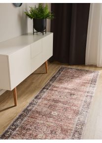 benuta Basic Couloir George Multicouleur 80x240 cm - Tapis poil ras / effet us&eacute;