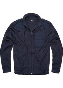 Brandit BW Cardigan, knit jacket , color: Dark Blue , size: L