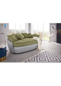 COTTA, &raquo;Aruba&laquo; gem&uuml;tliches Megasofa in XXL in organischer Form mit vielen Kissen, olive / argent, Luxus-Microfaser (100% Polyester); Microfaser-