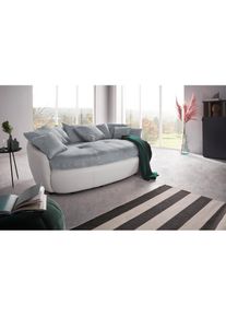 COTTA, &raquo;Aruba&laquo; gem&uuml;tliches Megasofa in XXL in organischer Form mit vielen Kissen, smoke/ wei&szlig;, Luxus-Microfaser (100% Polyester); Microfaser-