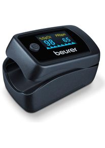 Beurer, Pulsoximeter &raquo;PO 45, Sauerstoffs&auml;ttigung ohne Blutabnahme messen&laquo; mit einer Symbolanzeige auf dem Farbdisplay, schwarz, Farbdisplay mit 7 