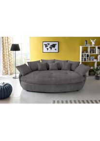 COTTA, &raquo;Aruba&laquo; gem&uuml;tliches Megasofa in XXL in organischer Form mit vielen Kissen, dark grey / anthrazit, Luxus-Microfaser (100% Polyester); Microfaser