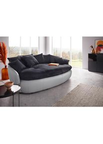 COTTA, &raquo;Aruba&laquo; gem&uuml;tliches Megasofa in XXL in organischer Form mit vielen Kissen, lava /argent, Luxus-Microfaser (100% Polyester); Microfaser-