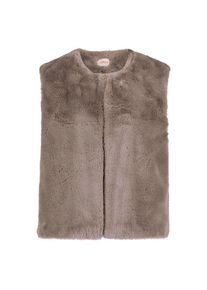 Cartoon, Damen, Fellimitatweste &raquo;Fake Fur-Weste unifarben&laquo;, Schlamm, 44, Schlamm, Passform: Figurnah