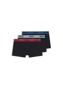 BOSS, Herren, Trunk Packung, 3 Stk. aus Stretch-Baumwolle mit Logo-Bund, mittlere Bundh&ouml;he, Black 005, L - 3 Stk., 3er Pack Boxershorts von BOSS