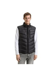 Tom Tailor, Herren, Steppweste mit Taschen, Black, M, Black, Weste von Tom Tailor DENIM