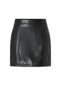 Pieces, Damen, Minirock &raquo;PCVERA HW SHORT SKIRT NOOS WB PU&laquo; mit leicht gl&auml;nzender Optik, Black, S, Black, Minirock von Pieces