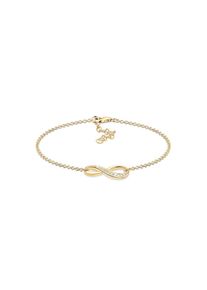 Elli, Damen, Armkette &raquo;Armband Infinity/Unendlichkeit mit Zirkonia 925 Silber&laquo;, Gold, Gold, Faszinierendes Infinity Armband f&uuml;r Frauen