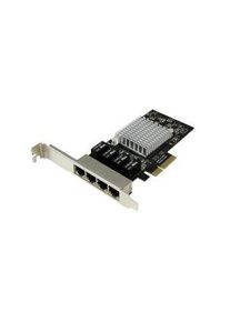 StarTech.com Carte r&eacute;seau Gigabit PCI Express, 4x RJ45 10/100/1000, PCI-E x4 - ST4000SPEXI