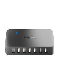 DLink D-Link Hub USB, Prise USB-B, 2.0, USB Ports 7, Prise USB-A - H/W G1 DUB-H7/E