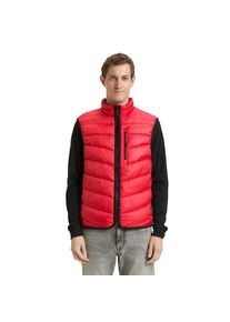 Tom Tailor, Herren, Steppweste mit Taschen, Salsa Red, 3XL, Salsa Red, Weste von Tom Tailor DENIM