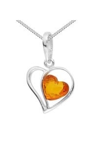 OSTSEE-SCHMUCK, Damen, Kette mit Anh&auml;nger &raquo;OSTSEE-SCHMUCK Kette mit Anh&auml;nger Herz Kette mit Anh&auml;nger Herz&laquo;, Funkelnder Herzanh&auml;nger aus Silber 925/000