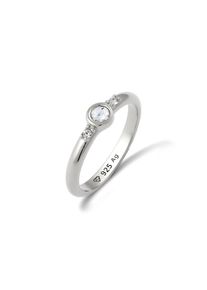 Elli, Damen, Silberring &raquo;Ring Wei&szlig; 925 Sterling Silber, mit Kristallen von Swarovski &laquo;, Silber, 52, Ring f&uuml;r Damen mit Swarovski Kristallen verleiht 
