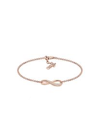 Elli, Damen, Armkette &raquo;Armband Infinity/Unendlichkeit mit Zirkonia 925 Silber&laquo;, Rosegold, 200, Faszinierendes Infinity Armband f&uuml;r Frauen