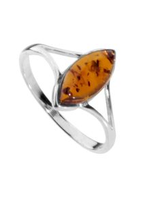 OSTSEE-SCHMUCK, Damen, Fingerring &raquo;- Amalia - Silber 925/000 - Bernstein&laquo;, Silber 925-silberfarben-wei&szlig;, Silber 925-silberfarben-wei&szlig;, eleganter Ring 
