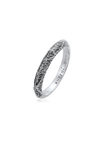 Kuzzoi, Herren, Silberring &raquo;Ring Herren Bandring Schmal Used Vintage 925 Silber&laquo;, Grau, 66, Schmaler rustikaler Bandring f&uuml;r Herren