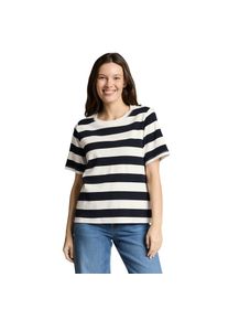 Tom Tailor, Damen, T-Shirt mit Streifen Muster, white navy bold stripe, XXL, T-Shirt von Tom Tailor